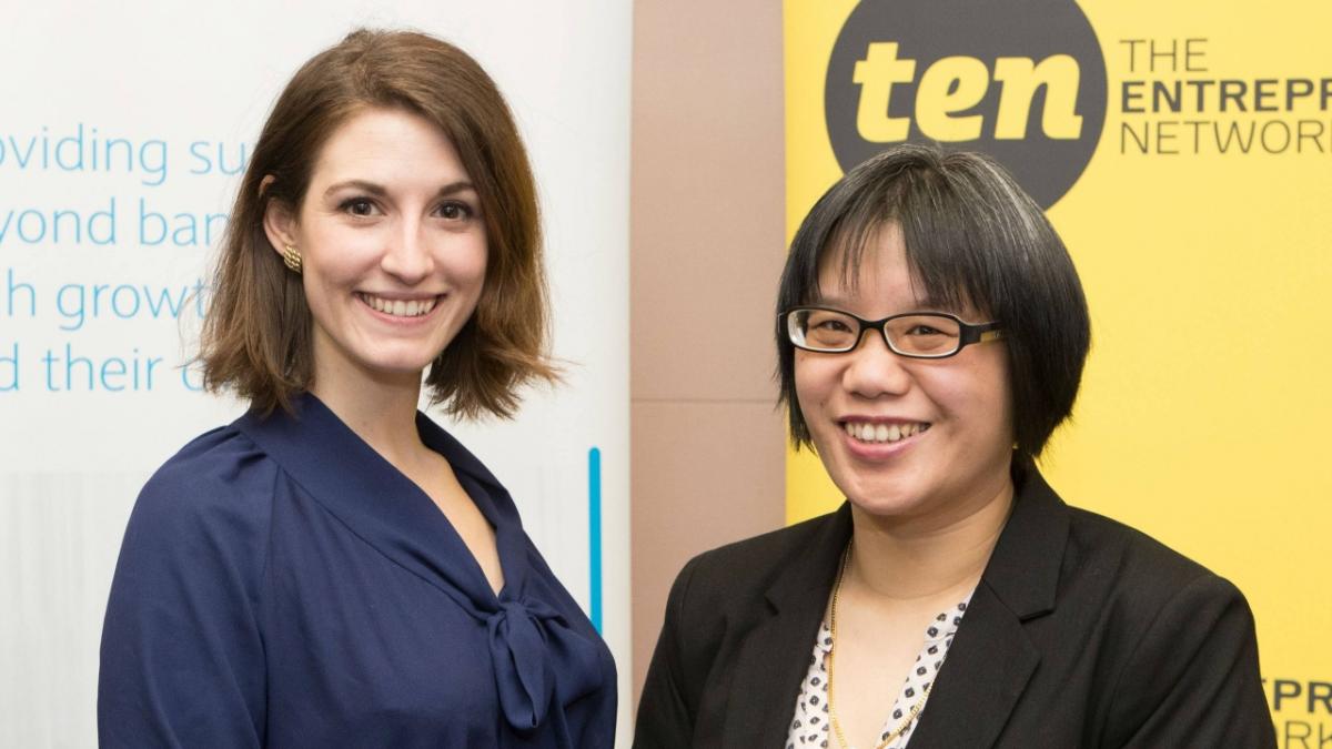Entrepreneur Lisa Tse (right) with Katrina Sale, founder of Wisetree (left)