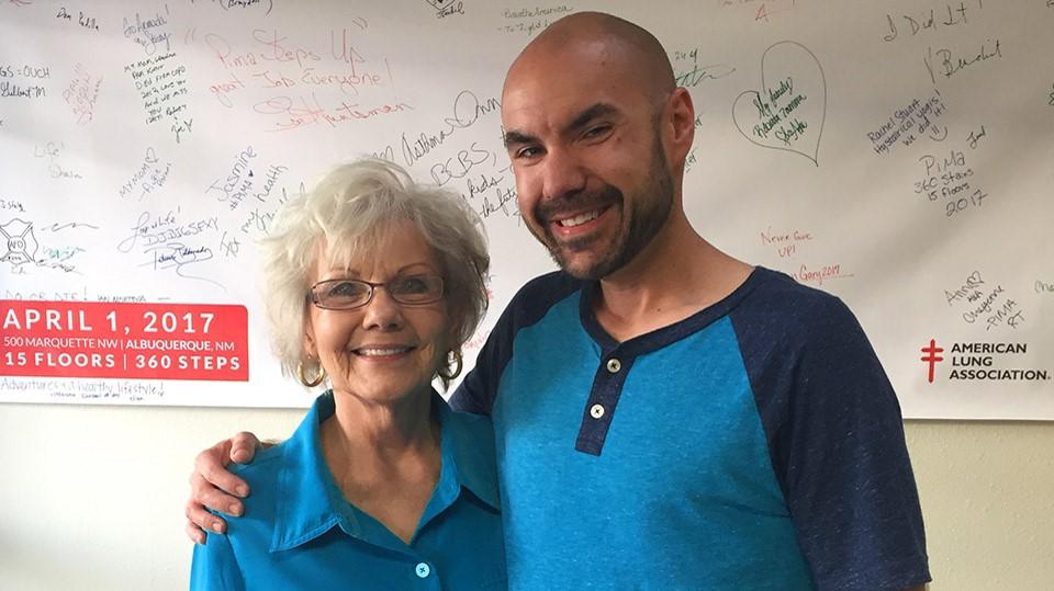 Michael Padilla, here with his mother, is a business Personal Systems account manager at HP