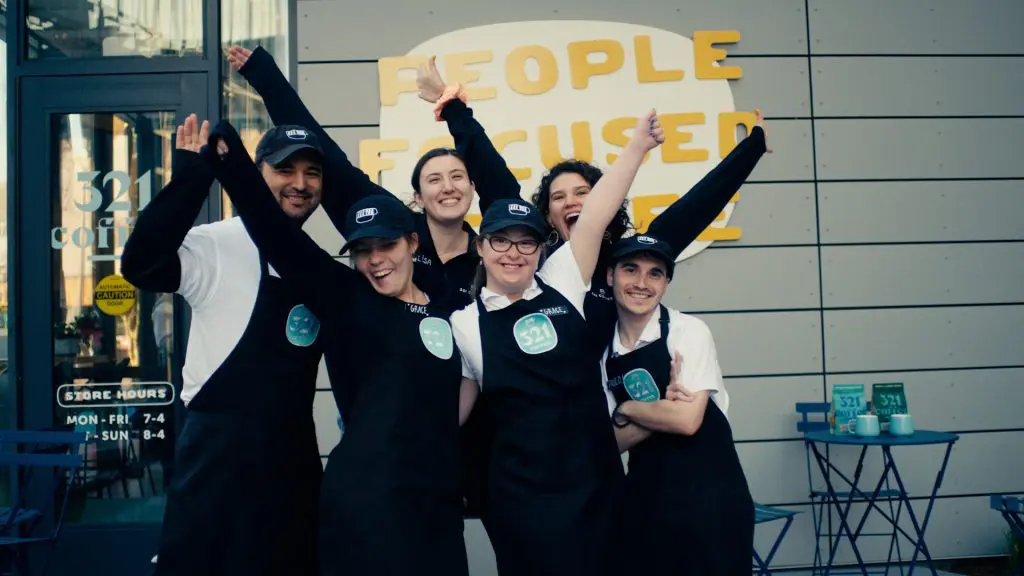 321 Coffee team posing