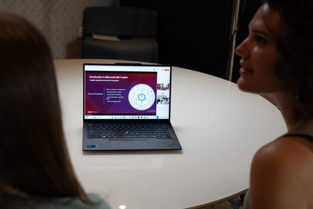 a laptop on a desk