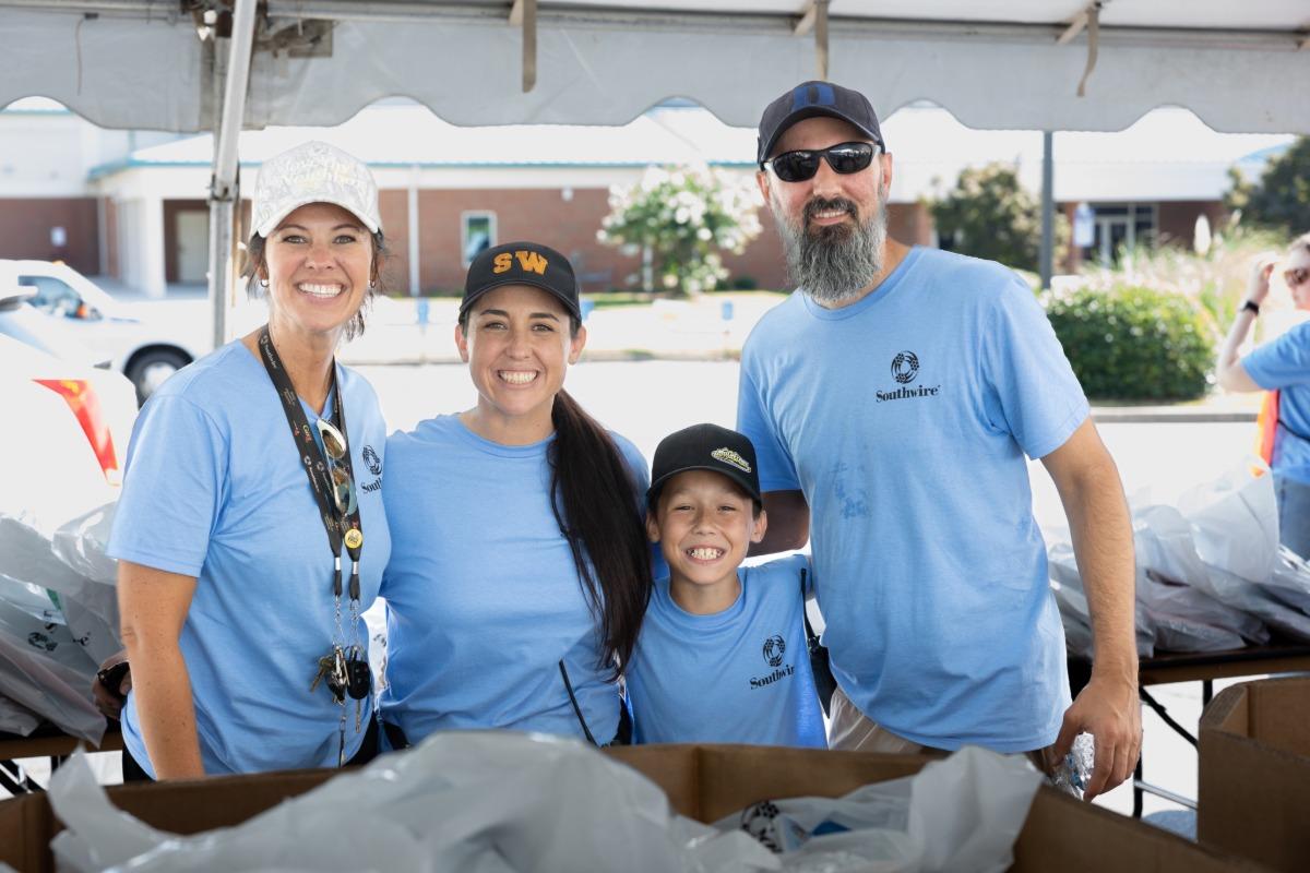 Southwire volunteers smiling