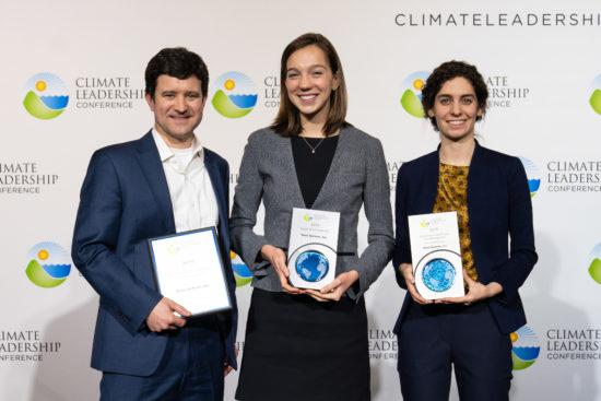 Andy Smith, Amanda Rickert, and Catherine Paquette accepting the award on behalf of Cisco.