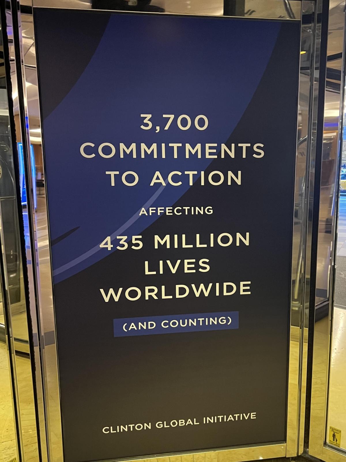 "3,700 commitments to action affecting 435 million lives worldwide"