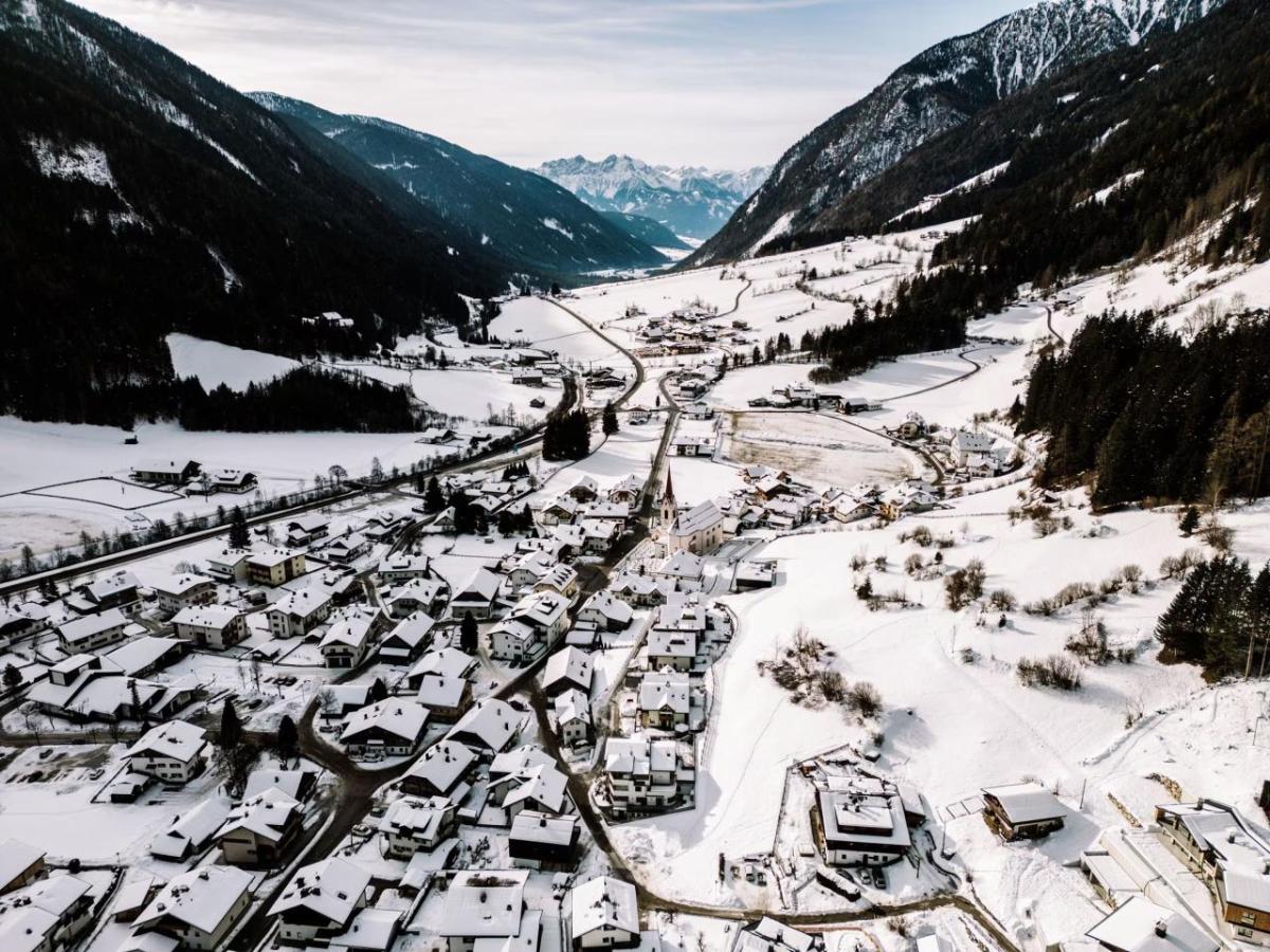 village below mountains