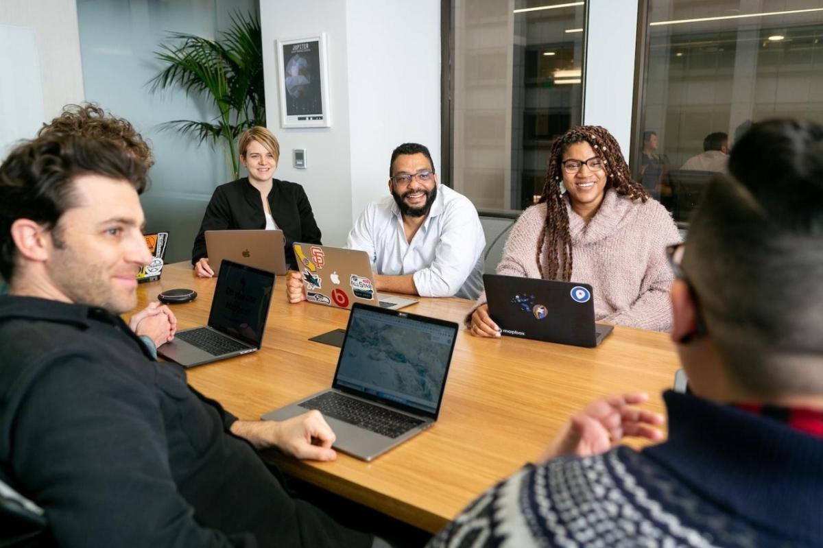 People meeting in an office setting