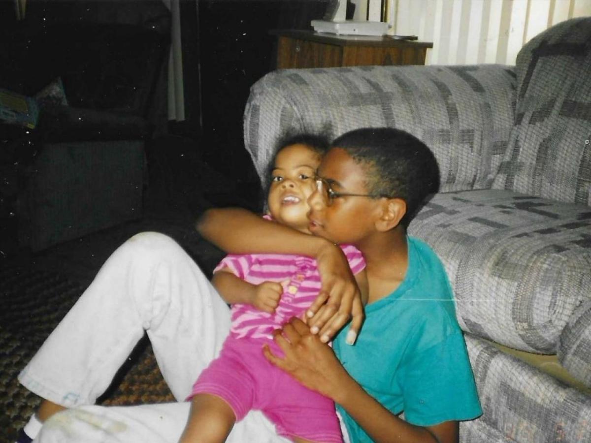 Shavonn as a young child with brother, Jerry Jr.