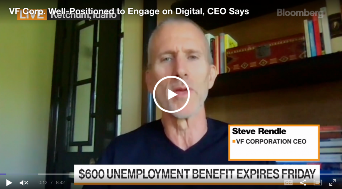 <a href="https://www.bloomberg.com/news/videos/2020-07-31/vf-corp-ceo-sees-digitization-of-value-chain-as-critical-video"target="_blank">Click here for video</a>