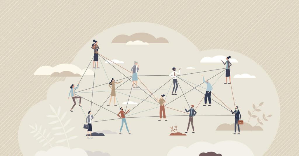 ILLUSTRATION 246994155 © VECTORMINE | DREAMSTIME.COM Graphic Illustration of Employee Network