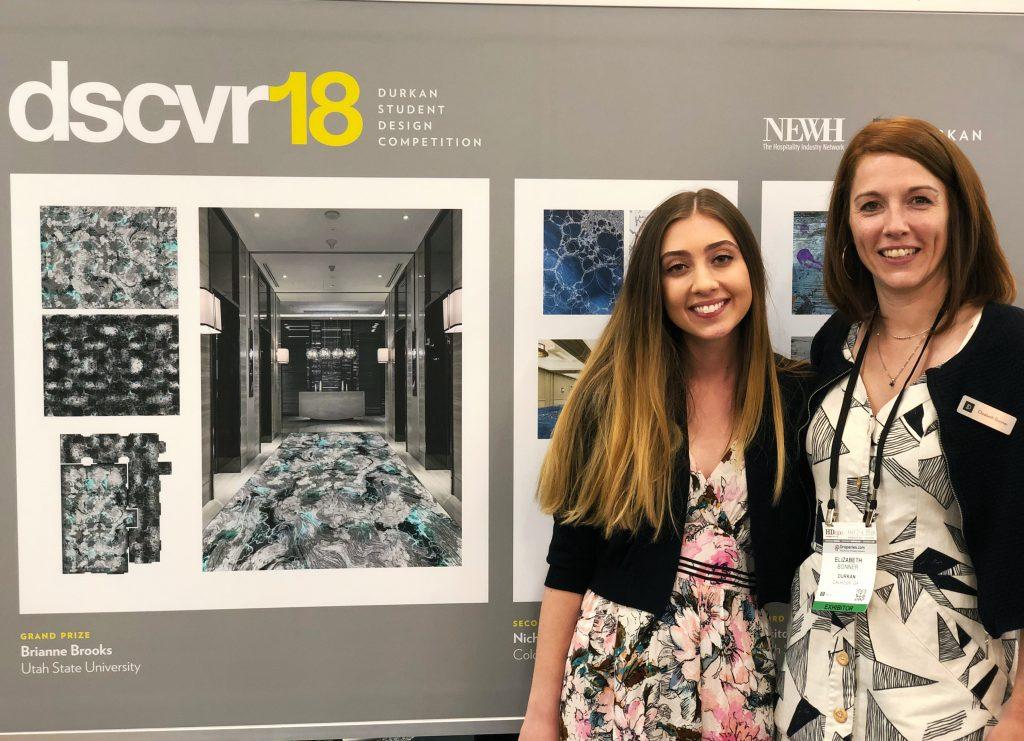 dscvr18 winner Brianne Brooks at HD Expo with Durkan’s Creative Design Director Elizabeth Bonner