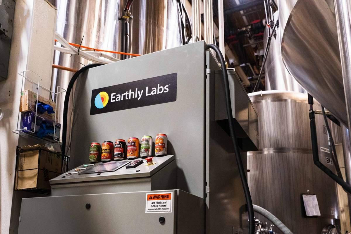 Photo credit: Earthly Labs and SanTan Brewing Co. Photo of Earthly Labs system at an Arizona Brewery