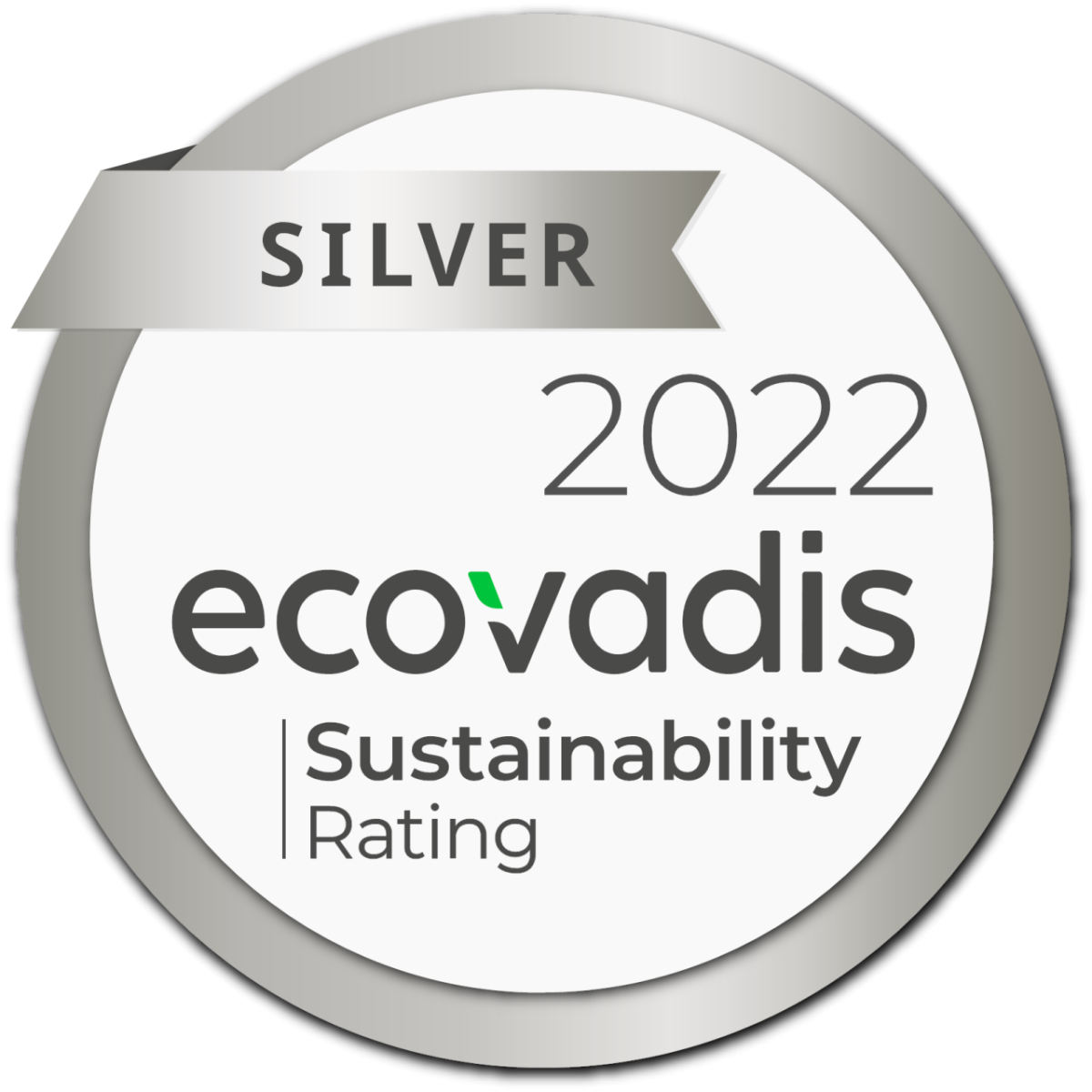 "Silver 2022 ecovadis Sustainability Rating"