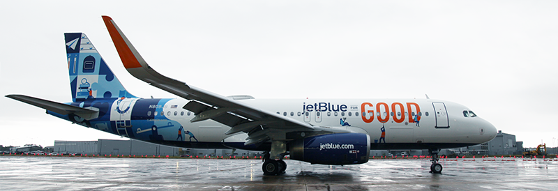 JetBlue for Good plane