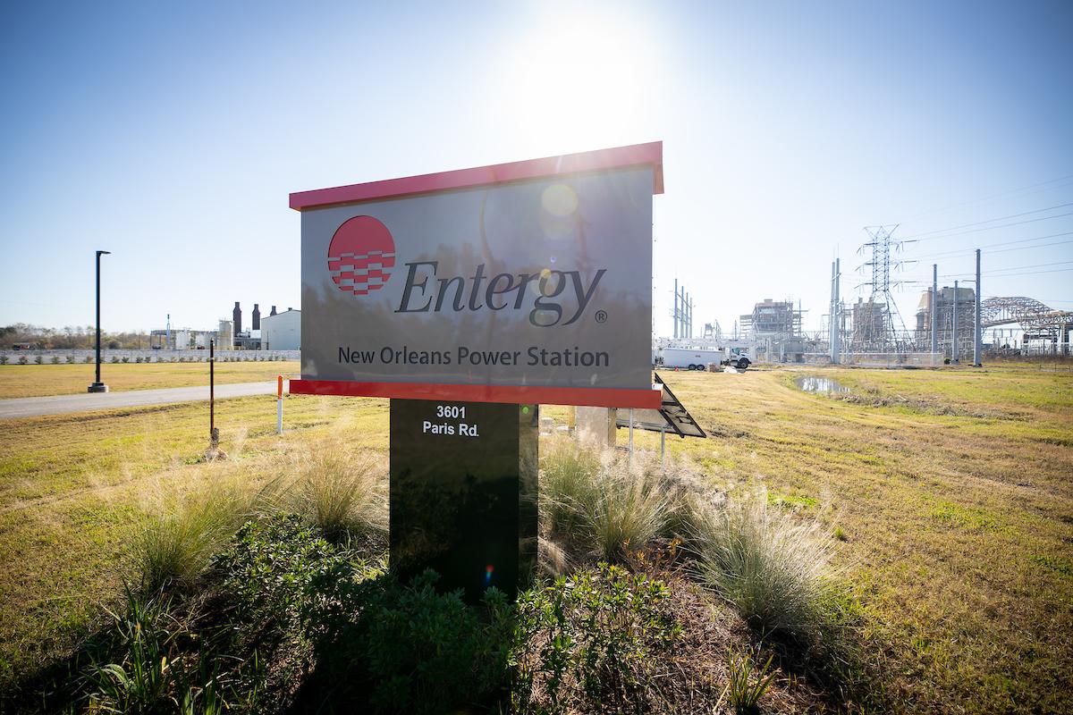 Entergy New Orleans power station sign