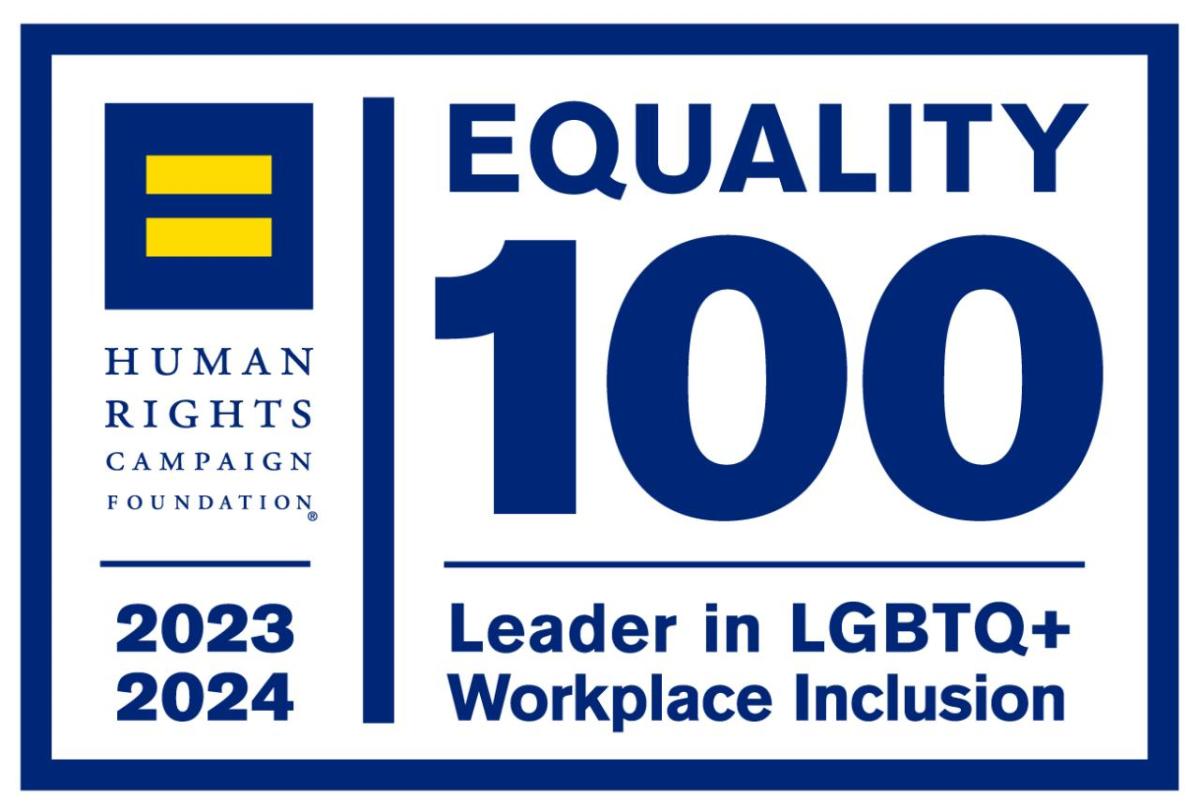 Equality 100 Leader in LGBTQ+ Workplace Inclusion