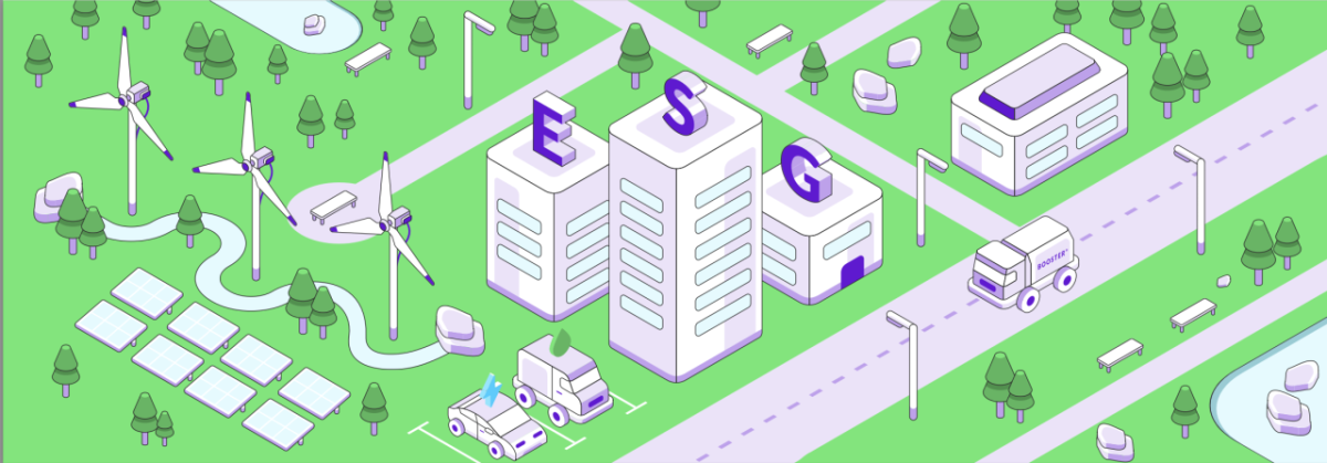 ESG sustainability report header graphic