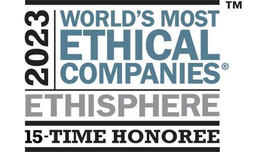 2023 World's Most Ethical Companies. Ethisphere. 15-Time Honoree.