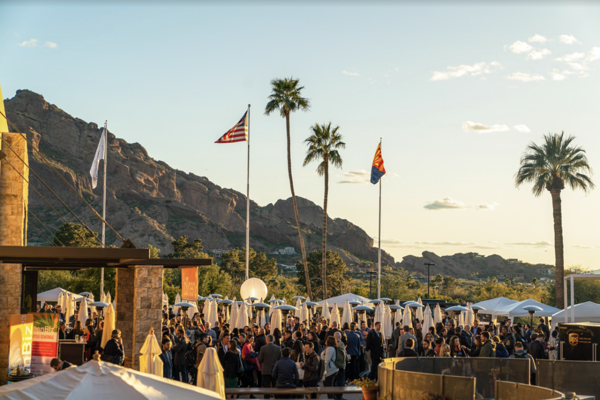 People attending an outdoor event