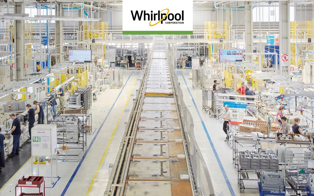 Inside the Whirlpool Corp. site in Cassinetta, northern Italy