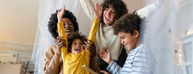 Family smiling