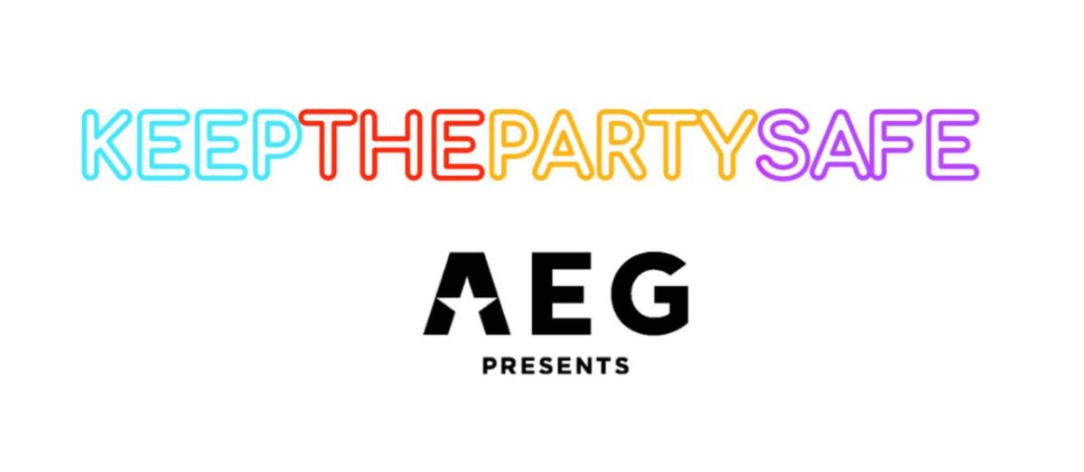 logos for AEG Presents and Keep The Party Safe