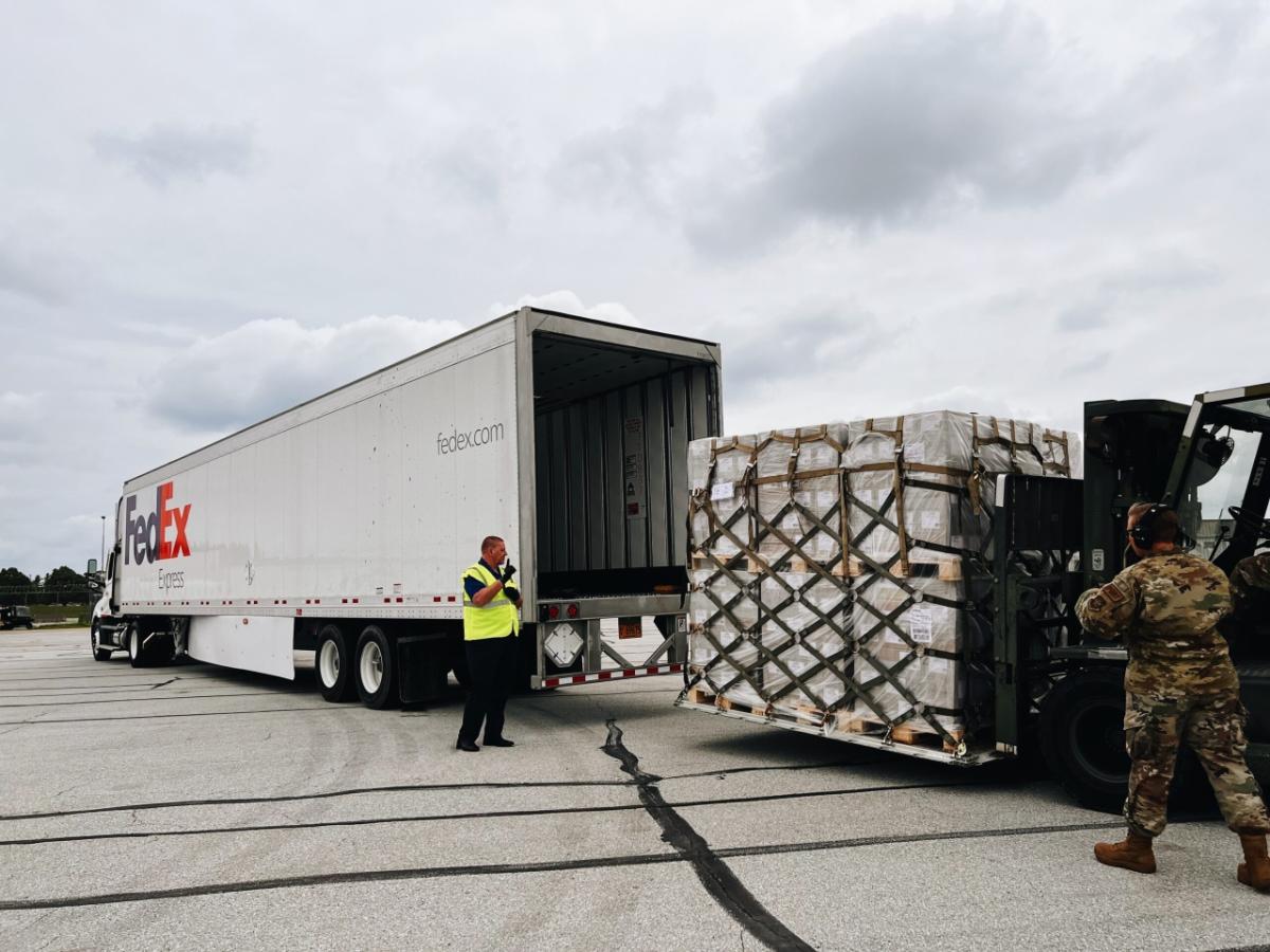 Formula loaded into FedEx truck