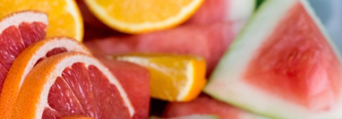 sliced fruit close up