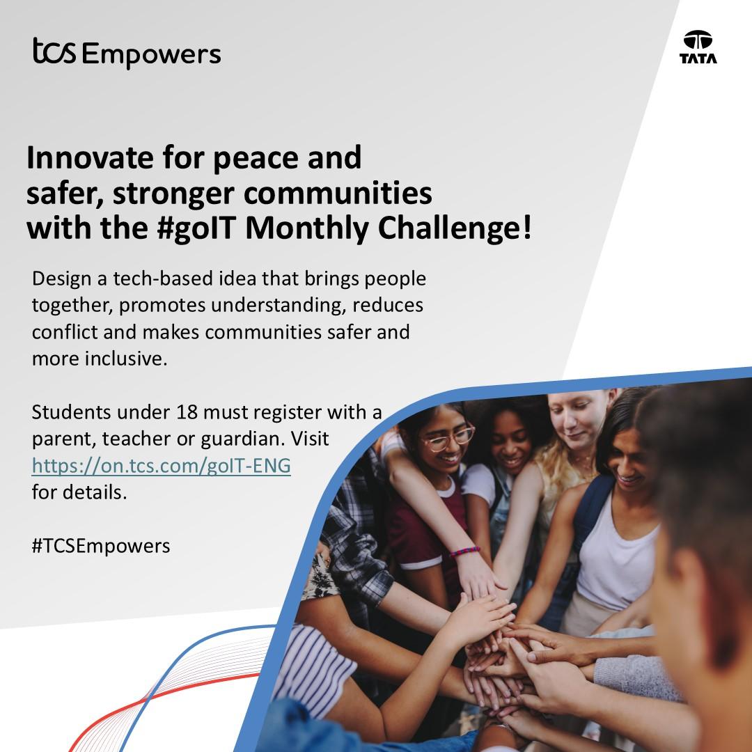 Innovate for peace and safer, stronger communities with the #goIT Monthly challenge!