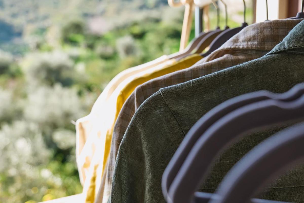 Clothes on a rack