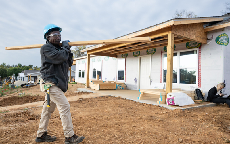 Habitat for Humanity volunteer