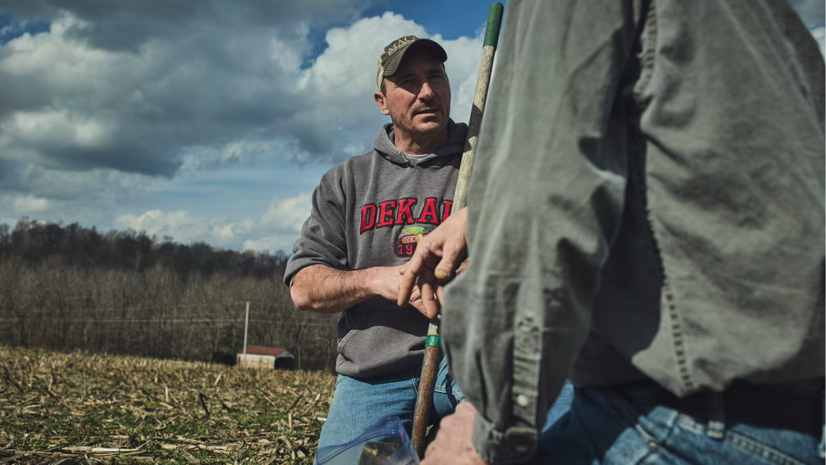 Farmers talking