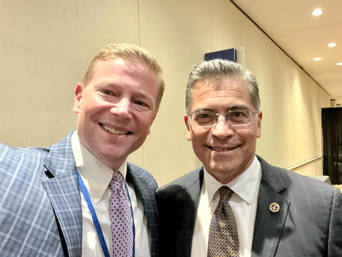 Secretary Xavier Becerra and Jason Hartke