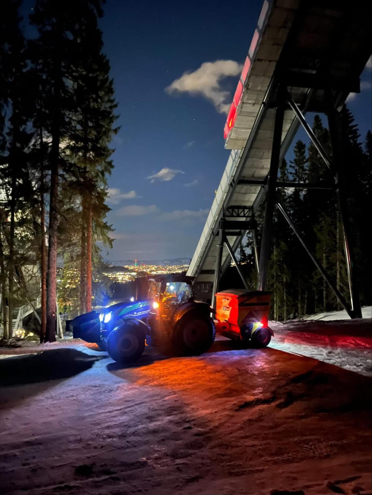 Machinery at night