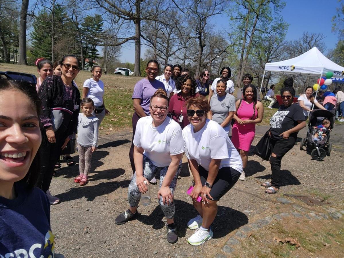 group photo at volunteer event