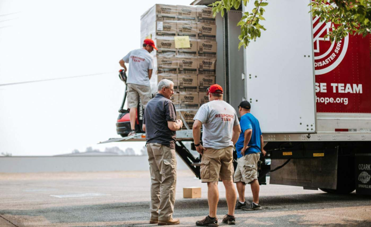 Cargo on a semi truck