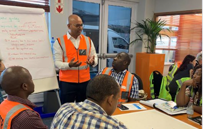 Business, community and NGO leaders gather to discuss water risks and solutions at Kimberly-Clark’s Epping mill in South Africa.