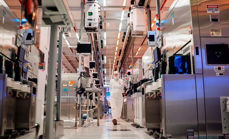 Inside one of Intel's manufacturing facilities.