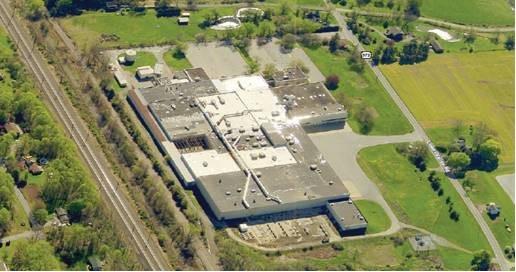 Birds eye view of new International Paper Plant