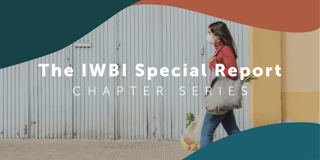 Person walking with text "The IWBI Special Report Chapter Series"