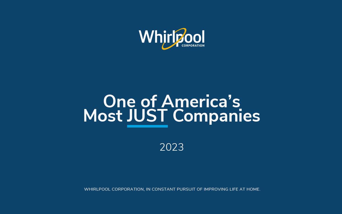 Logo and text: One of America's Most JUST Companies 2023