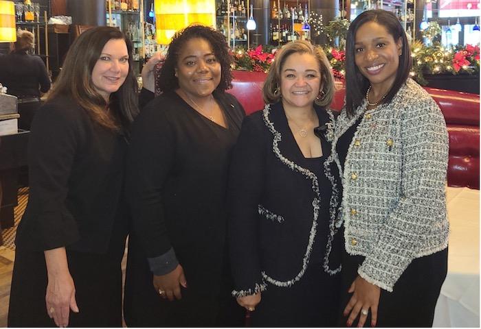 Photo caption: The Links Eastern Area Director, Shuana Tucker-Sims (center right) with KeyBank Key4Women National Director Rachael Sampson (far right), Key4Women Senior Initiatives Development Director, Colleen Dugarte (far left) and KeyBank Corporate Responsibility Officer, LaKisha Jordan (center left). Photo credit: KeyBank Photo caption: The Links Eastern Area Director, Shuana Tucker-Sims (center right) with KeyBank Key4Women National Director Rachael Sampson (far right), Key4Women Senior Initiatives Development Director, Colleen Dugarte (far left) and KeyBank Corporate Responsibility Officer, LaKisha Jordan (center left). Photo credit: KeyBank