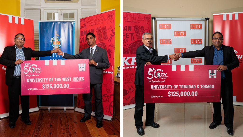 Photos: Prestige Holdings Limited, Courtesy of loop people holding up donation checks