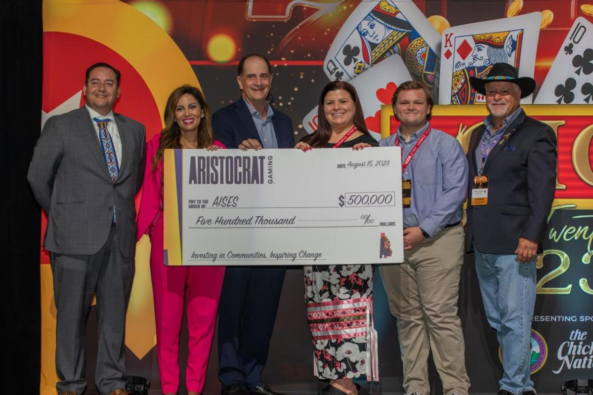 Check Presentation for Aristocrat Gaming Donation