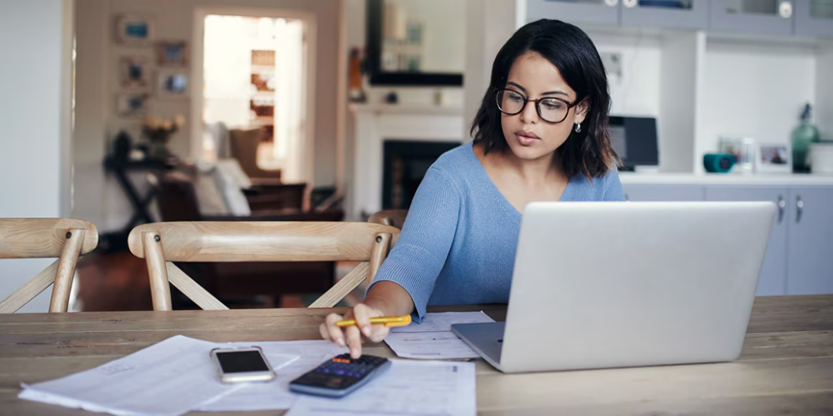 person doing taxes