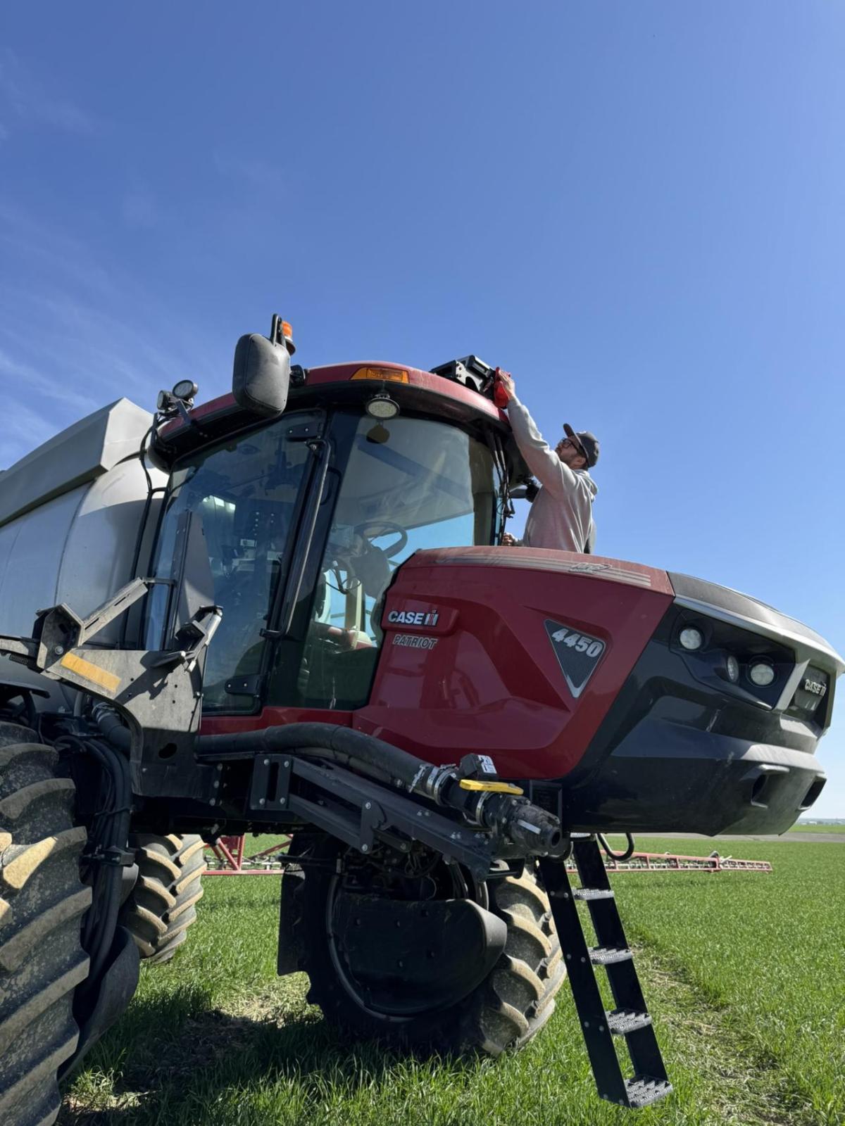 Front end of sprayer