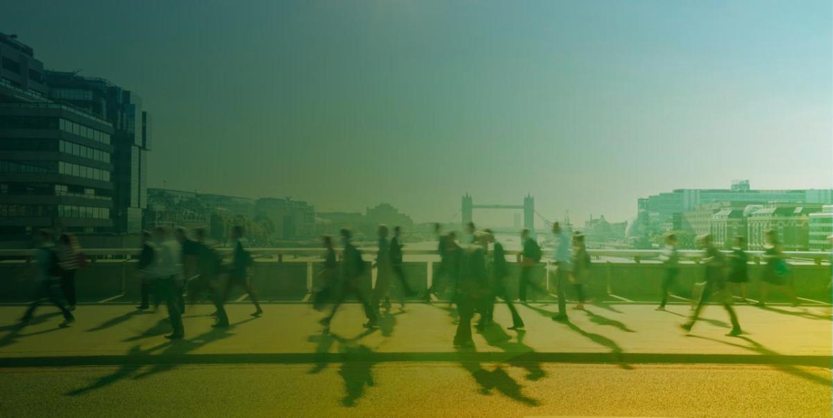 People walking on a path