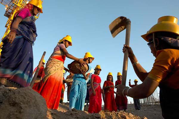 Local workers at Jamnagar Refinery