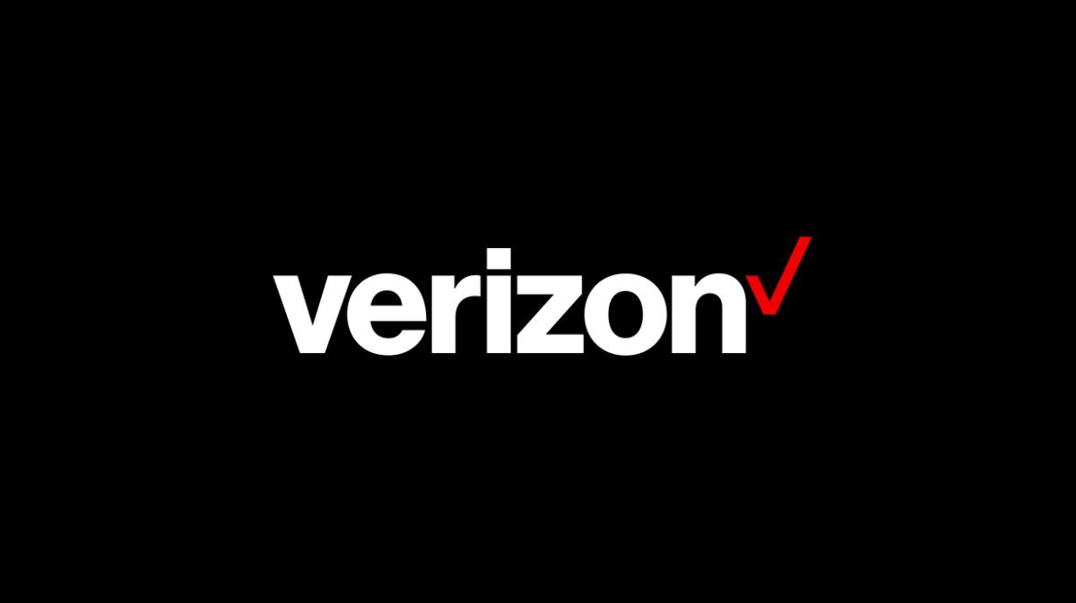 verizon logo with black background