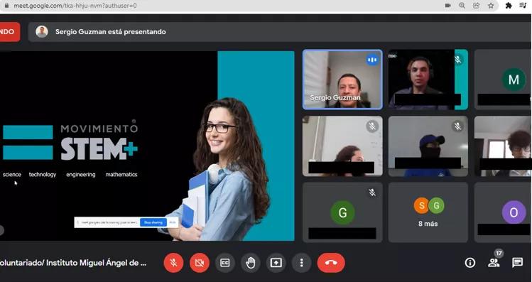 screenshot of a virtual meeting, 6 windows of attendees
