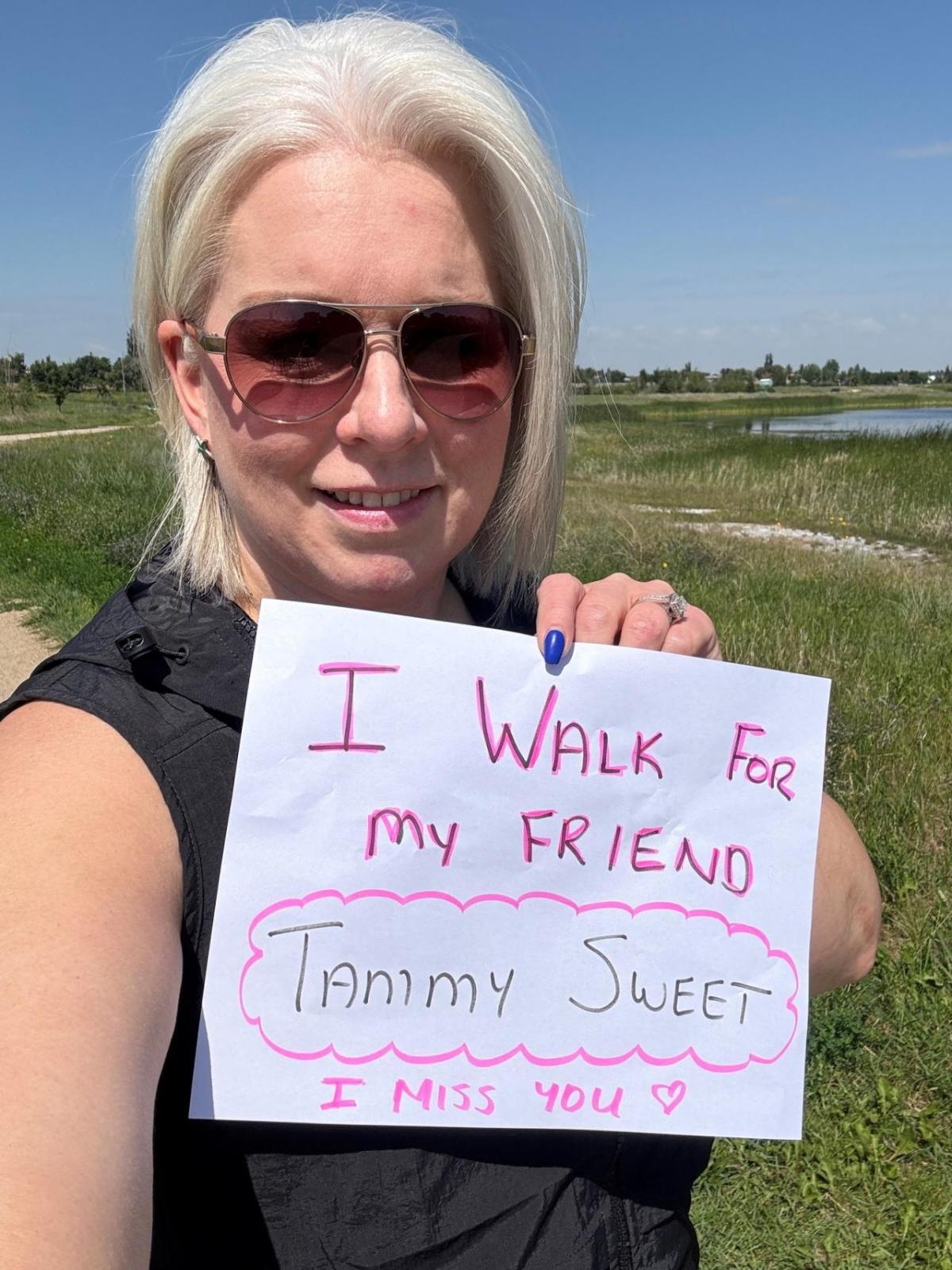 Across the country, communities joined in virtually to participate in their own neighborhoods, making the MK5K 2025 a truly national initiative. (Photo Courtesy: Angie Klotz) "I walk for my friend, Tammy Sweet. I miss you"