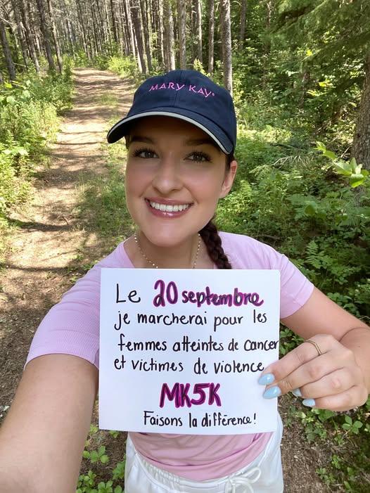“The support we saw this year reaffirms how deeply our mission resonates – to help people facing cancer feel like themselves again, and to provide safety and hope for those impacted by domestic violence,” said Michelle Haurilak, Chair of the Mary Kay Ash Charitable Foundation Committee and Marketing Director at Mary Kay Cosmetics Ltd. in Canada. (Photo Courtesy: Meggan Grenon) "le 20 septembre je marcherai pour les femmes atteintes de cancer et victimes de violence. MK5K Fasions la difference!"